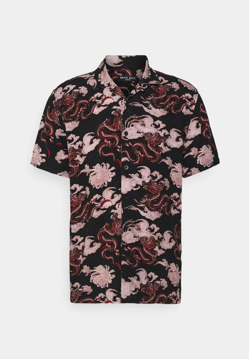 Brave Soul ANTOK - Camisa - Black/multi-colour, Hombre 4 Brave Soul ANTOK - Camisa - Black/multi-colour, Hombre - Imagen 4