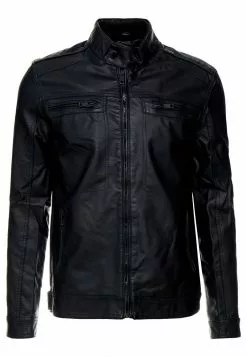 Brave Soul JONESTAPE - Chaqueta De Cuero Sintético - Black, Hombre -Brave Soul Ventas 516c3f1b02ce47458b9acf12b2131665