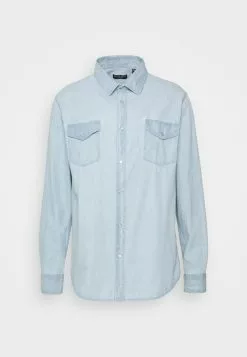 Brave Soul GIDDENS - Camisa - Light Blue Denim, Hombre