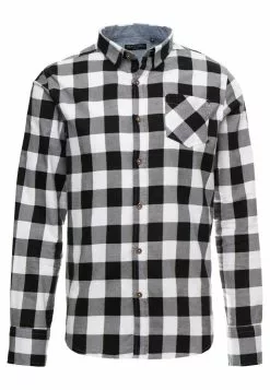 Brave Soul Camisa - White Black, Hombre -Brave Soul Ventas 5247dea11140462cb19ea466acb58a18