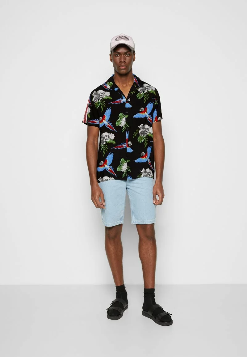 Brave Soul MACAW - Camisa - Jet Black/multi Colour, Hombre 2 Brave Soul MACAW - Camisa - Jet Black/multi Colour, Hombre - Imagen 2