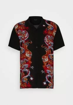 Brave Soul OKYO - Camisa - Jet Black/multi- Colour Print, Hombre -Brave Soul Ventas 5503069285cc422da3823bbb125c053f