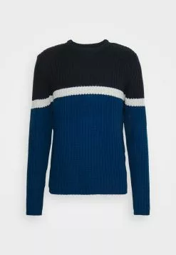 Brave Soul DILLINJA - Jersey De Punto - Midnight Navy/ecru Marl/steel Blue, Hombre -Brave Soul Ventas 5604c0cfa0474a648bc9b0bf747d962b