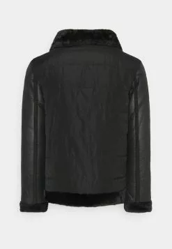 Brave Soul CAESAR - Chaqueta De Cuero Sintético - Black, Hombre -Brave Soul Ventas 560d81fc90fa4c77bc02f9ebdab669e8