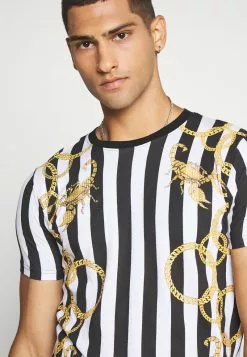 Brave Soul LATITUDE - Camiseta Estampada - Black/ White, Hombre -Brave Soul Ventas 597d9441d86740778f2fb85bd8fce28b