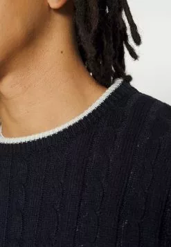 Brave Soul CLIFF - Jersey De Punto - Midnight Navy/oatmeal, Hombre -Brave Soul Ventas 5ba79b422c184f52926e62a97a987b72