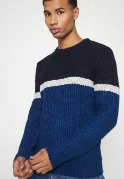 Brave Soul DILLINJA - Jersey De Punto - Midnight Navy/ecru Marl/steel Blue, Hombre -Brave Soul Ventas 5c674069176346ec9685992fa3c96d29