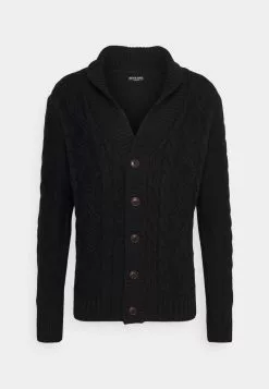 Brave Soul TRACTATUSC - Chaqueta De Punto - Jet Black, Hombre -Brave Soul Ventas 611595a7aff04ac39ac17c66428a4b7a