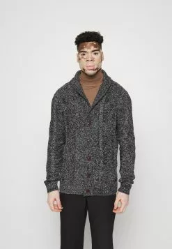 Brave Soul TRACTATUSC - Chaqueta De Punto - Jet Black/grey, Hombre