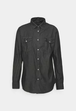 Brave Soul ULRICH - Camisa - Jet Black Denim, Hombre