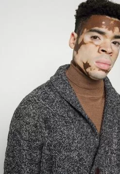 Brave Soul TRACTATUSC - Chaqueta De Punto - Jet Black/grey, Hombre -Brave Soul Ventas 6450830a88474c228ac47fa06bd6b343