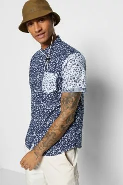 Brave Soul AZALIA - Camisa - Navy/optic White, Hombre -Brave Soul Ventas 65a9f1d1ebe64ced86a6b928ca22ed5f