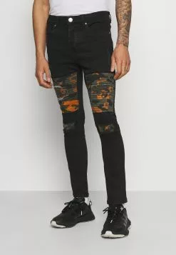 Brave Soul ROBBIN CAMOO - Vaqueros Pitillo - Charcoal Wash, Hombre