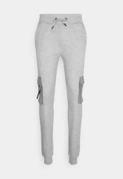 Brave Soul CHELSEA - Pantalones Deportivos - Grey Marl/jet Black, Hombre -Brave Soul Ventas 6843a9dad7ea48548ecc62e43011545e