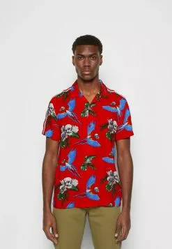 Brave Soul MACAW - Camisa - Red/multi Colour, Hombre -Brave Soul Ventas 68ab3203ea45471bb9f78b91e91bf777