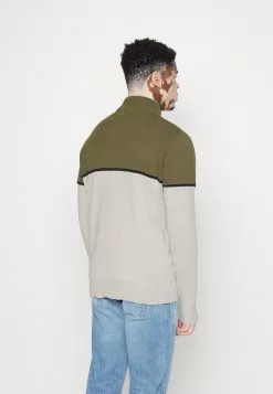 Brave Soul SAMIR - Jersey De Punto - Khaki/stone, Hombre -Brave Soul Ventas 68d68e5c1cb843bdbef475711389556e