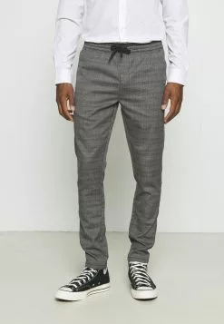 Brave Soul GLEN - Pantalones - Grey Check, Hombre