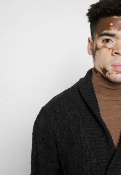 Brave Soul TRACTATUSC - Chaqueta De Punto - Jet Black, Hombre -Brave Soul Ventas 6af47b7161af4473bafae63a8b299539