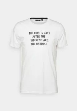 Brave Soul Camiseta Estampada - White, Hombre