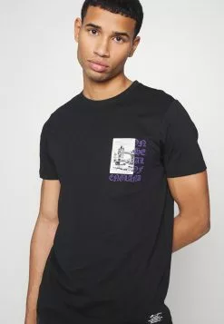 Brave Soul Camiseta Estampada - Jet Black/multicolour, Hombre -Brave Soul Ventas 6c8ffff239b348e79e0f064ac1663cf7