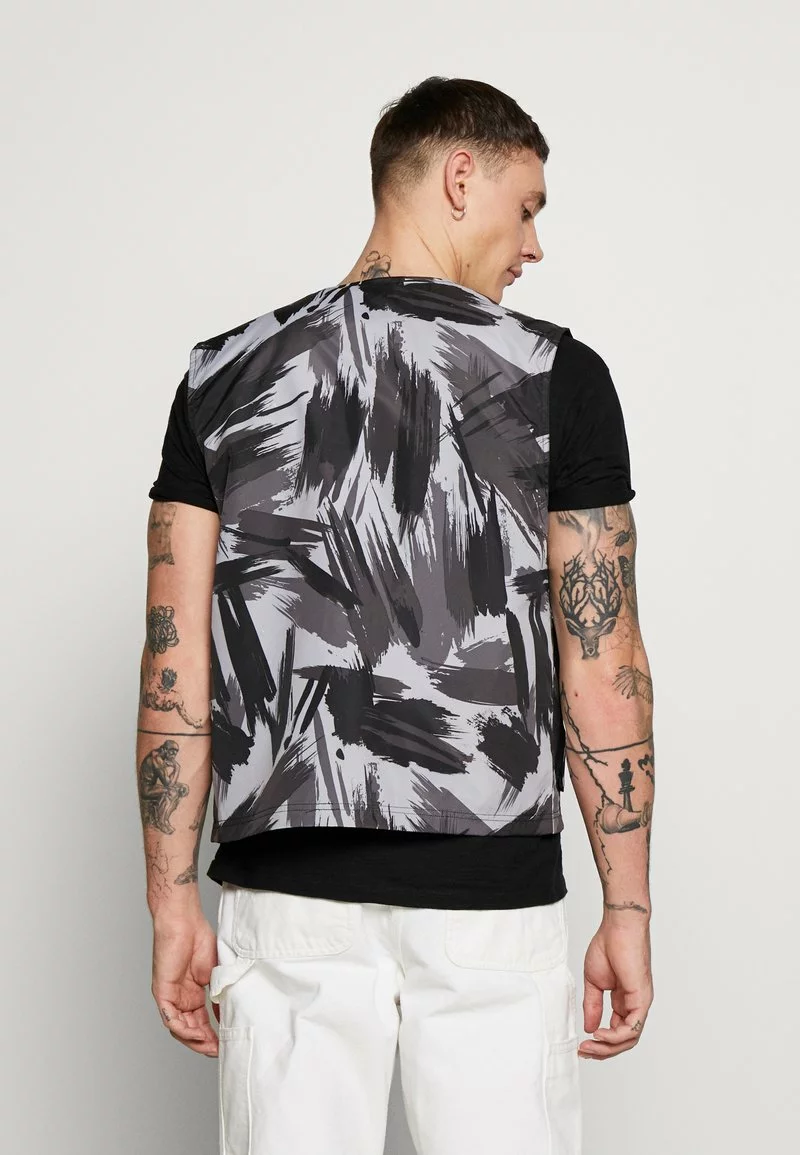 Brave Soul BODEN - Chaleco - Black/grey, Hombre 3 Brave Soul BODEN - Chaleco - Black/grey, Hombre - Imagen 3