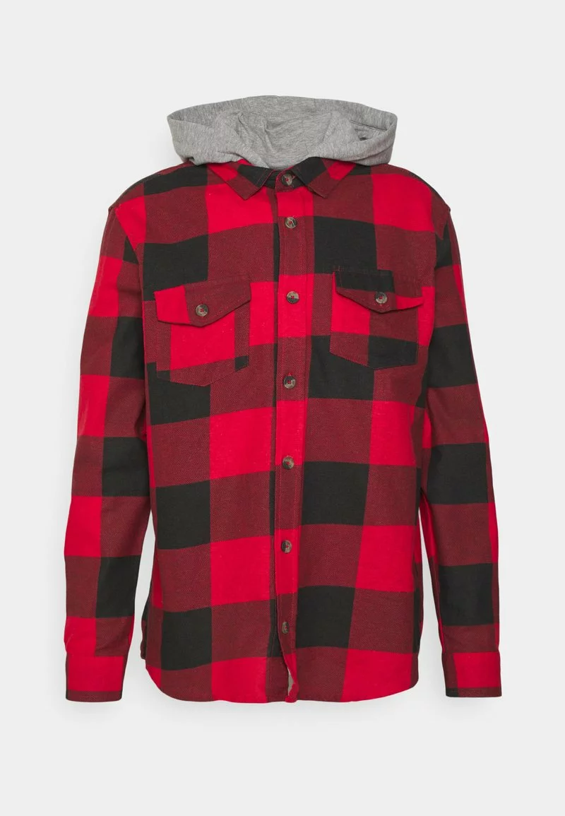 Brave Soul INGAROC - Camisa - Red/jet Black, Hombre 1 Brave Soul INGAROC - Camisa - Red/jet Black, Hombre