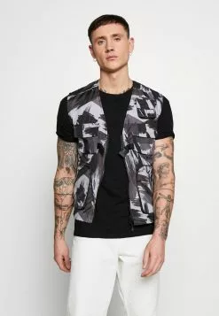 Brave Soul BODEN - Chaleco - Black/grey, Hombre