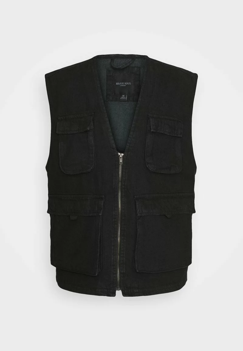 Brave Soul UTILITY - Chaleco - Black, Hombre 5 Brave Soul UTILITY - Chaleco - Black, Hombre - Imagen 5