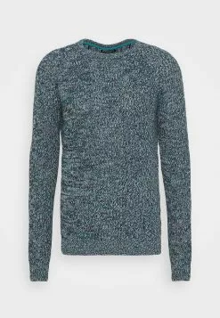 Brave Soul WINTHORP - Jersey De Punto - Ocean Blue/ Vintage White/ French Navy Twist, Hombre -Brave Soul Ventas 70fc4800aa96421fb6810a59109cd718