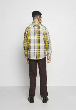 Brave Soul ROOKER - Camisa - Blue/mustard/brown/white, Hombre -Brave Soul Ventas 7227ea38dbd44cd597244c3bfc4c4404