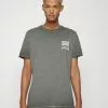 Brave Soul Camiseta Estampada - Olive Cool Wash, Hombre
