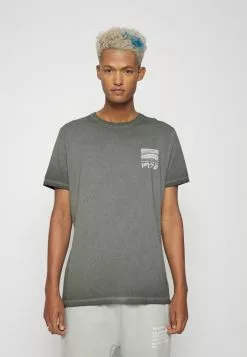 Brave Soul Camiseta Estampada - Olive Cool Wash, Hombre