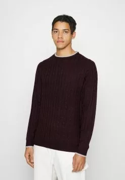 Brave Soul Jersey De Punto - Oxblood/silver Grey, Hombre