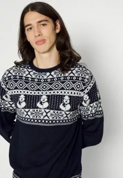 Brave Soul FROSTY - Jersey De Punto - Midnight Navy/white, Hombre -Brave Soul Ventas 75a5467439d2484c8366fa43353bcd4c