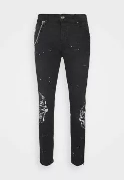 Brave Soul SKULL - Vaqueros Pitillo - Charcoal, Hombre -Brave Soul Ventas 75c0cdde3852482b9523c6aeb7885e3c