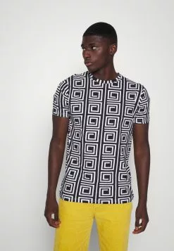 Brave Soul Camiseta Estampada - Jet Black/optic White, Hombre