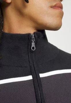 Brave Soul KREIGER - Jersey De Punto - Jet Black/vintage White/slate Grey, Hombre -Brave Soul Ventas 769985f818474f109af6e9e76c345651