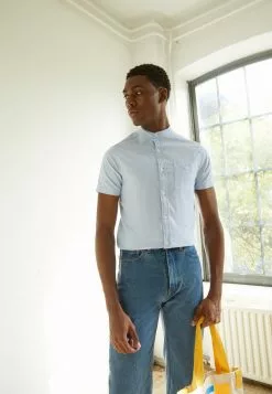 Brave Soul TRIBUNEB - Camisa - Light Blue/optic White, Hombre