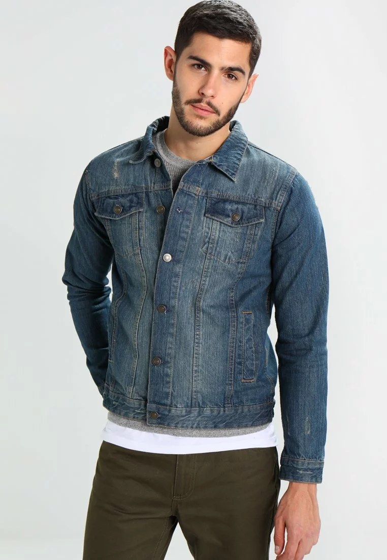 Brave Soul ROCKY - Chaqueta Vaquera - Blue Denim, Hombre 1 Brave Soul ROCKY - Chaqueta Vaquera - Blue Denim, Hombre