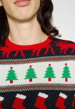 Brave Soul FAIRISLE - Jersey De Punto - Red/multi Colour, Hombre -Brave Soul Ventas 77a3dddebe874133ad7e0f021c5a5478