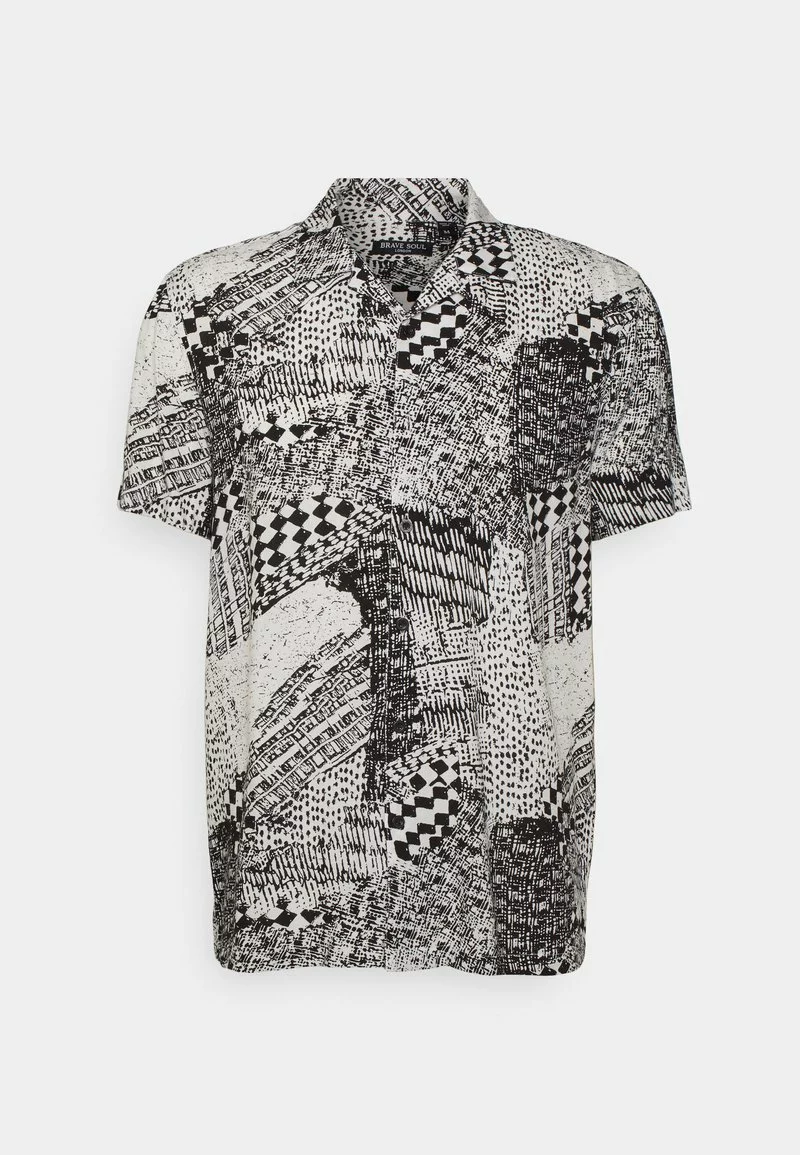 Brave Soul Camisa - White/black, Hombre 5 Brave Soul Camisa - White/black, Hombre - Imagen 5