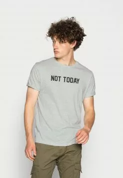 Brave Soul TODAY - Camiseta Estampada - Ecru Marl/black, Hombre