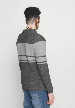 Brave Soul AIDEN - Jersey De Punto - Black/grey, Hombre -Brave Soul Ventas 7b16e798c3d04b9f8dfc3bc62a3bb5fe