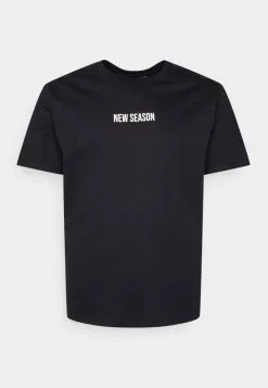 Brave Soul NOVO - Camiseta Estampada - Black/ecru, Hombre