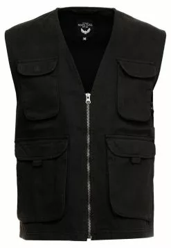 Brave Soul ZIPPED VEST - Chaleco - Black, Hombre -Brave Soul Ventas 7e3bdc12dcb94c35baf75a28e123be90