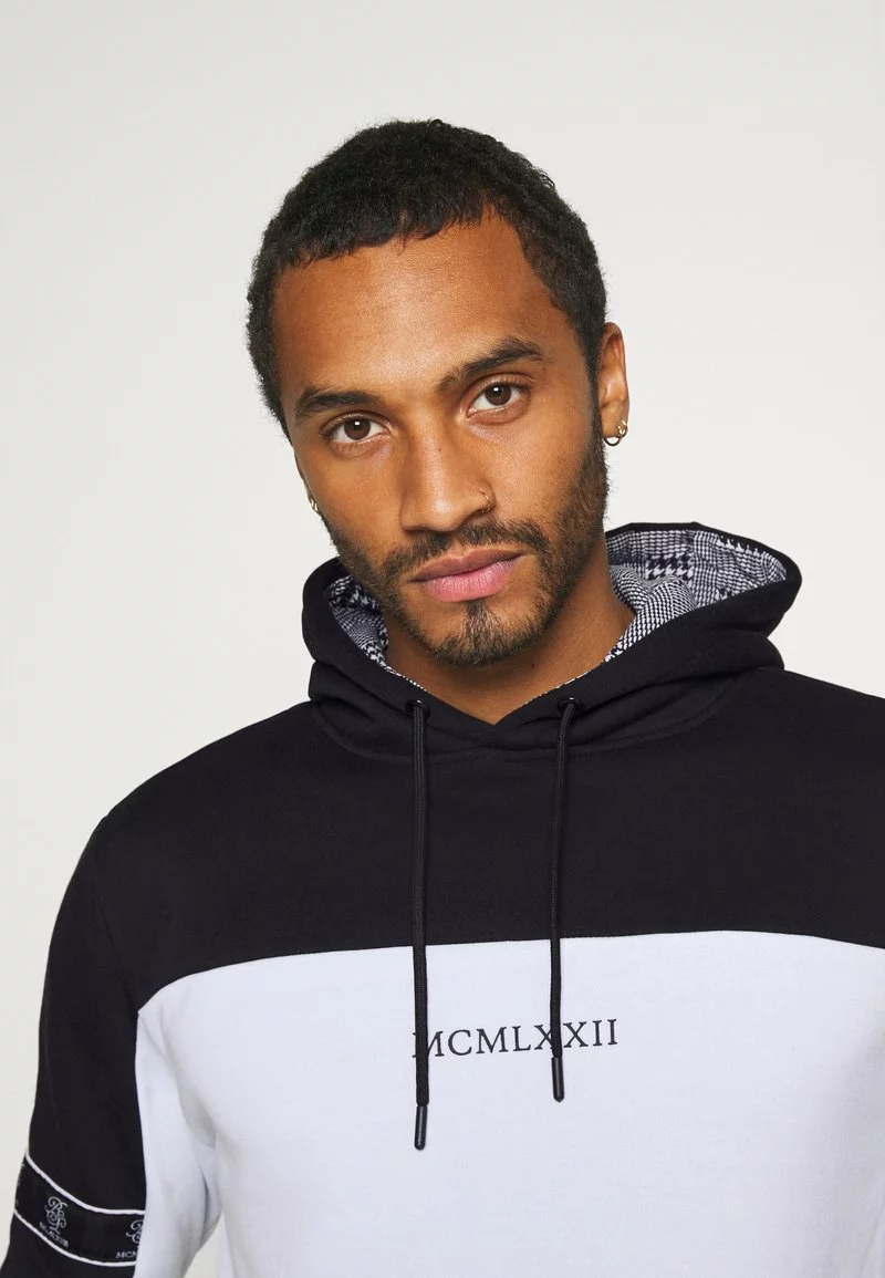 Brave Soul FULHAM - Jersey Con Capucha - Jet Black / Optic White, Hombre 5 Brave Soul FULHAM - Jersey Con Capucha - Jet Black / Optic White, Hombre - Imagen 5