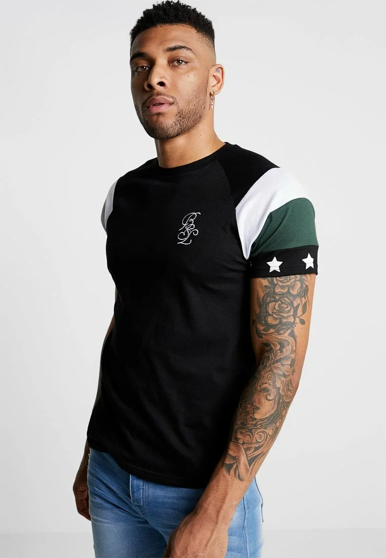 Brave Soul STAR - Camiseta Estampada - Black Combo, Hombre 1 Brave Soul STAR - Camiseta Estampada - Black Combo, Hombre