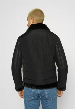 Brave Soul CAESAR - Chaqueta De Cuero Sintético - Black, Hombre -Brave Soul Ventas 84e9bb2de1d64134896fec41422c00c7