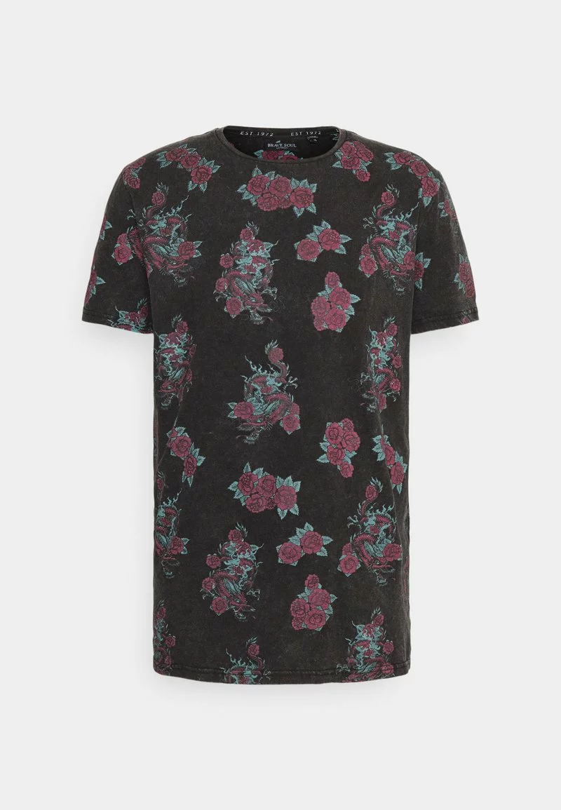 Brave Soul FALKO - Camiseta Estampada - Jet Black, Hombre 5 Brave Soul FALKO - Camiseta Estampada - Jet Black, Hombre - Imagen 5