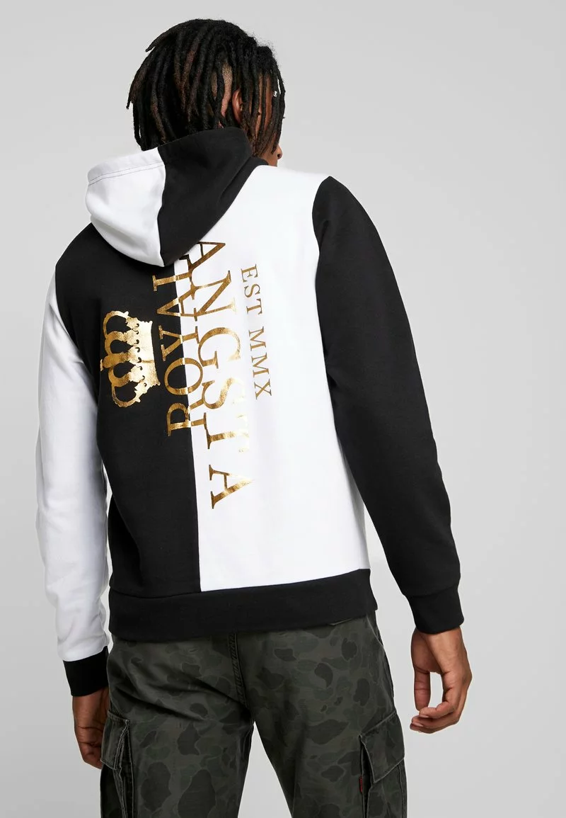 Brave Soul GLIMCO - Jersey Con Capucha - Black/white, Hombre 3 Brave Soul GLIMCO - Jersey Con Capucha - Black/white, Hombre - Imagen 3